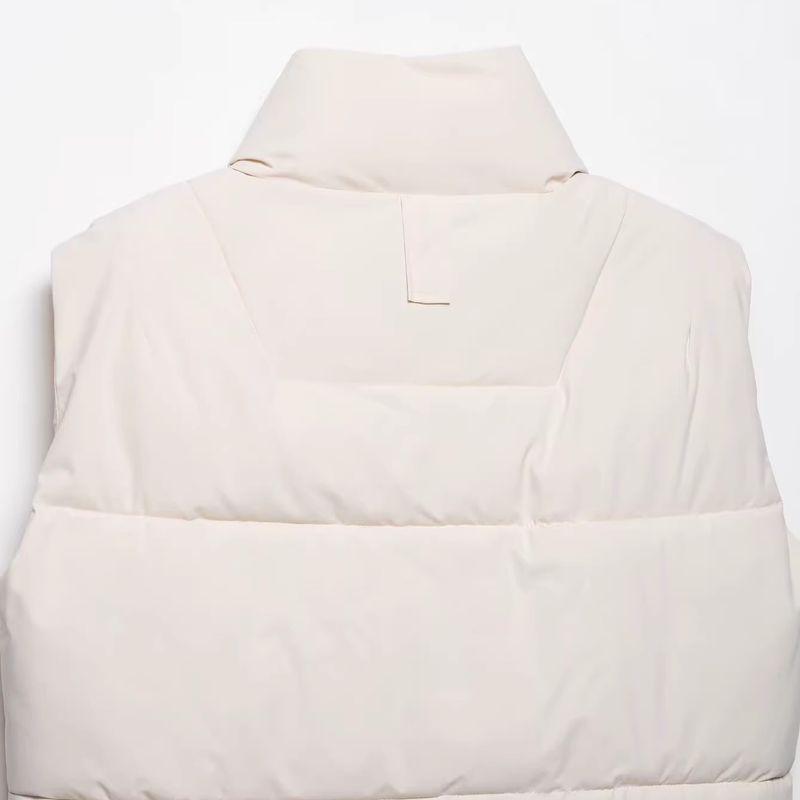 Araltay New Arrival Fashion Style Women's Clothing Fashion All-Match Minimalist Pure Color Sleeveless Turtleneck Cotton-Padded Jacket Vest Coat