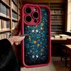 Teal Floral Abstract Art Soft TPU Phone Case for iPhone 17 16 15 14 13 12 11 Pro Max Plus Shockproof Anti-Slip Cover