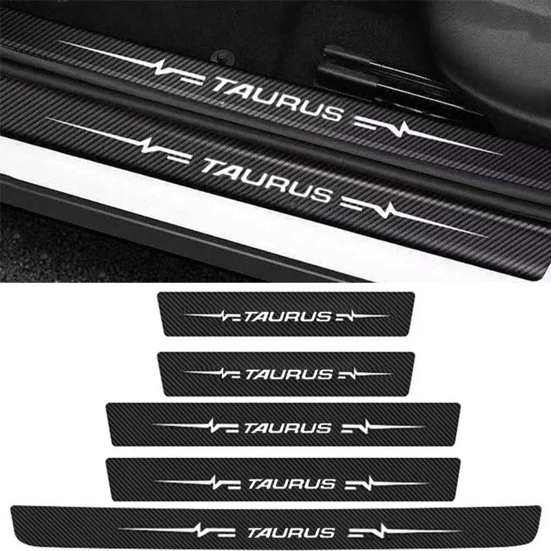 Car Door Sill Protector Stickers For Ford Taurus Logo Badge Waterproof Decals Guard Plate Bumper Anti-Scratch Auto Accessories