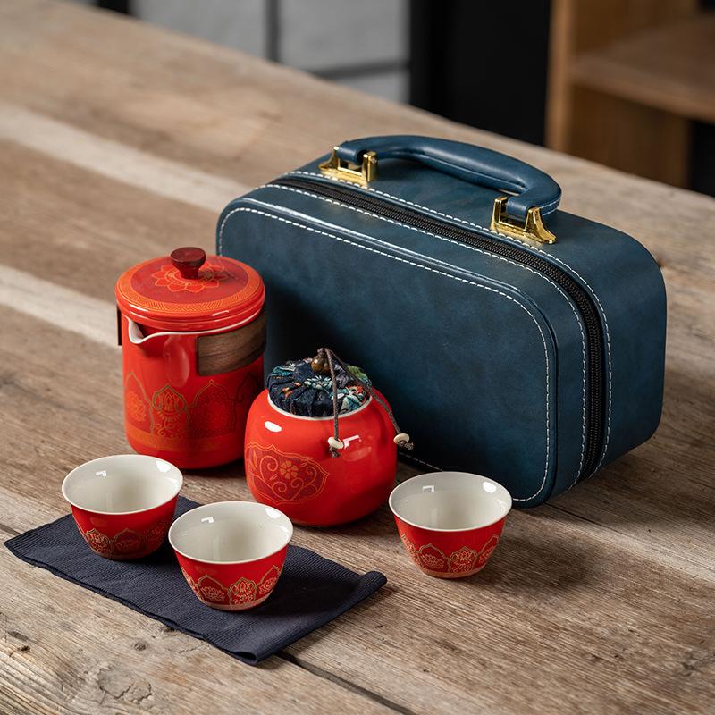 Travel Tea Set, Convenient Kung Fu Tea Set Set, Outdoor Kuaike Cup, Holiday Company Business Gift