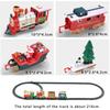 Electric Christmas Train Toys with Sound Light Rail Car for Christmas Tree Decoration Track Frame Railway Set Gifts