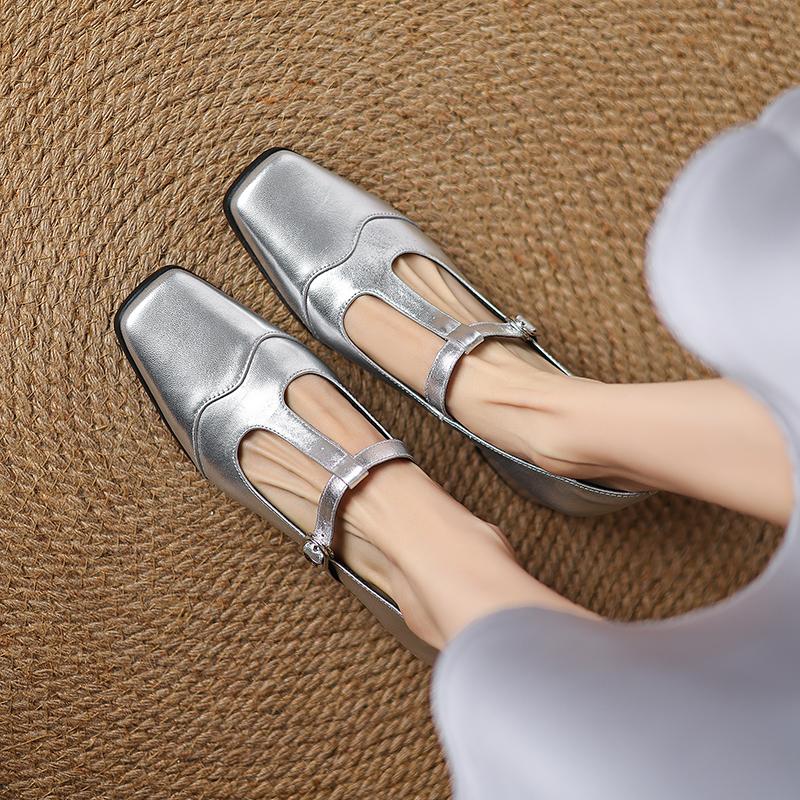 Fashion 2025 Spring Women Pumps Cow Suede Genuine Leather Shoes for Women Pointed Toe Leopard Mary Janes Women Shoes Ladies Shoes