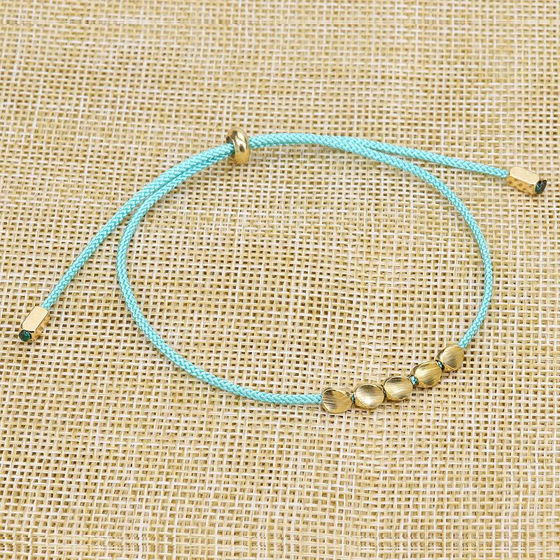 Ethnic Tibetan Buddhist Copper Bead Red Bracelet For Women Men Vintage Handmade Thread Braided Rope Bracelets