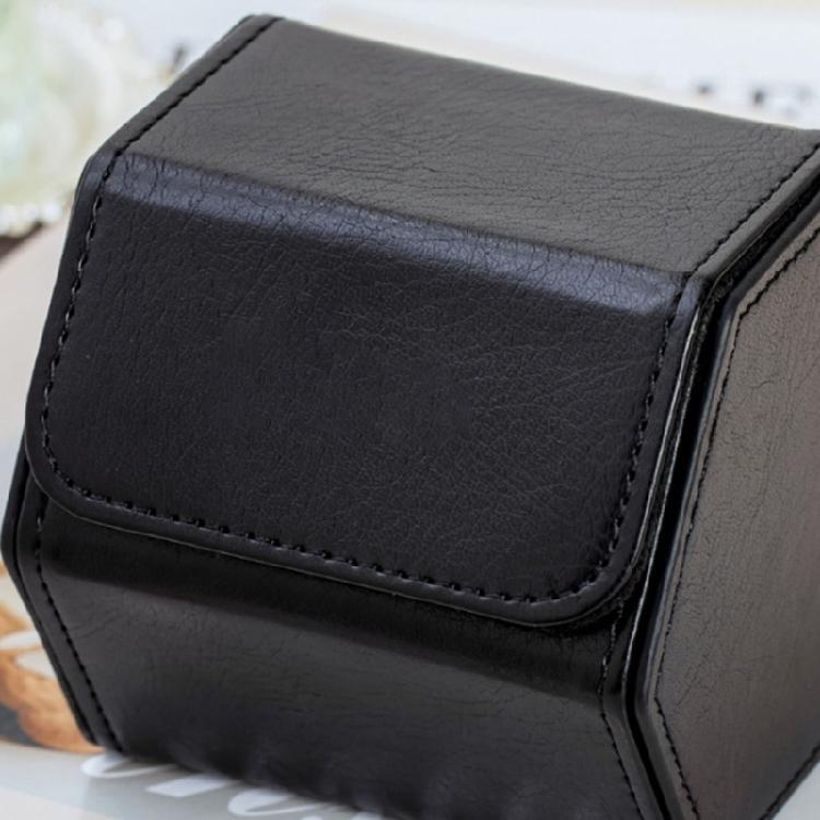 Space Saving Hexagon Shaped Leather Jewelry Box With Soft Padding For Multiple Watches Accessories