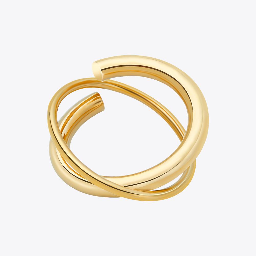 

ENFASHION двустороннее кольцо для женщин Anillos Mujer золотого цвета из нержавеющей стали модные ювелирные кольца коктейльные Прямая поставка