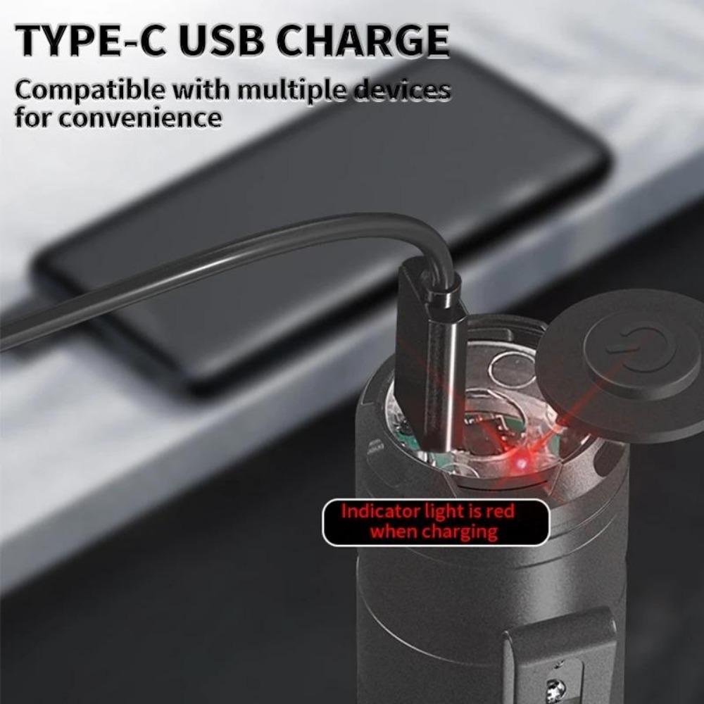 Portable High Power 3* XPG LED Flashlight 18650 5000LM EDC Type-C SOS Fluorescent Light Decompression Toys