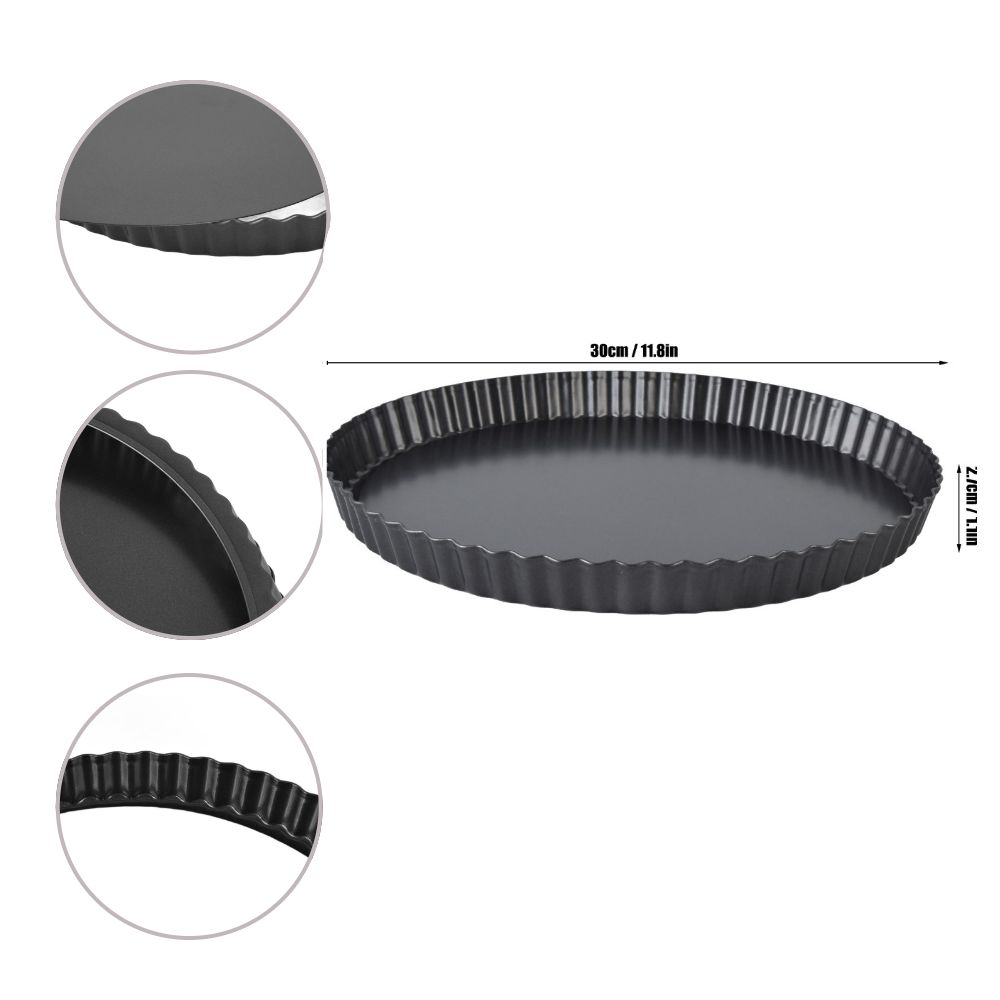 Removable Bottom Quiche Pan Carbon Steel Pie Pan Durable Tart Pan Easter Pie