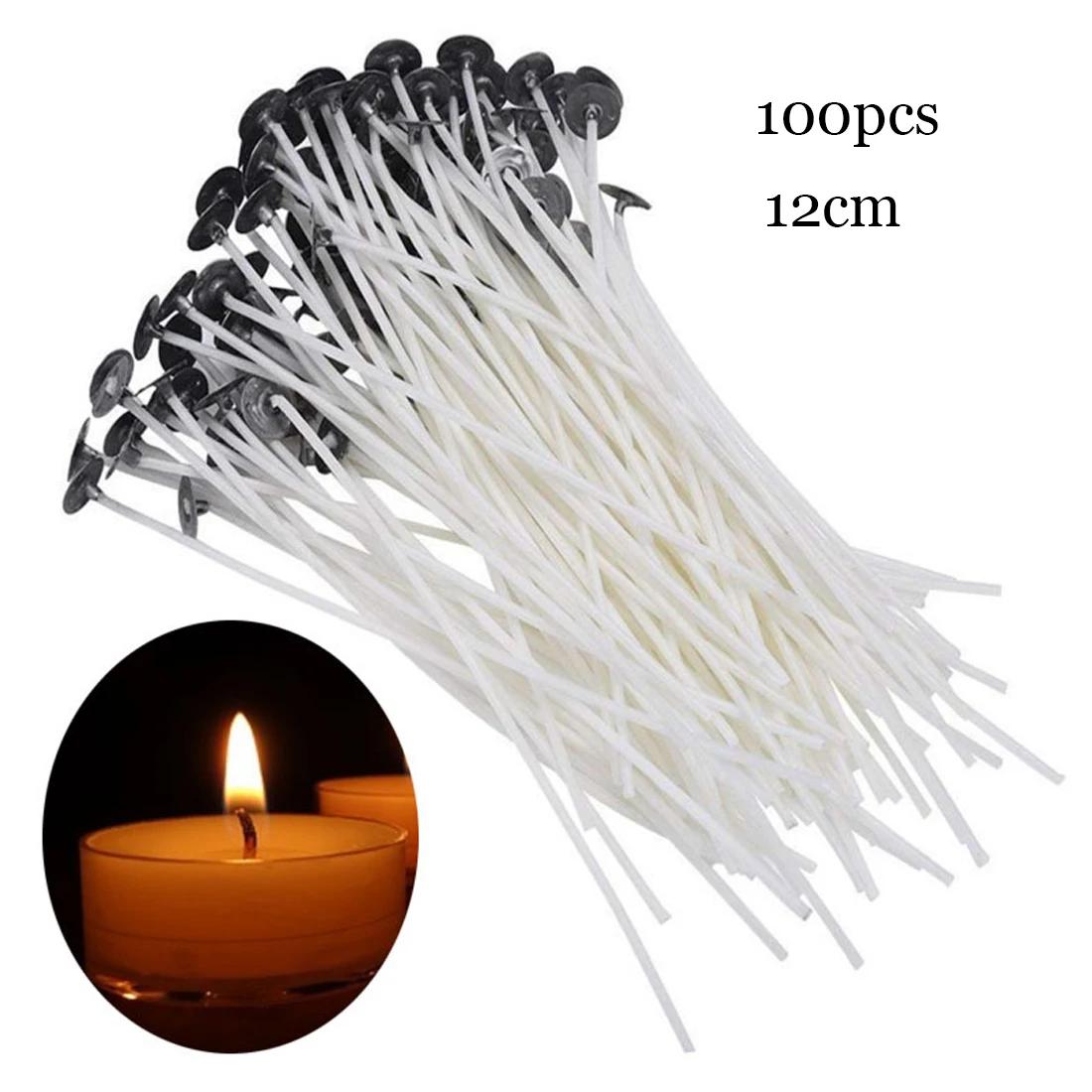 

Candle Wicks Pre-Waxed Cotton Core Wicks with Metal Sustainer Tabs DIY Handmade Candle Making Tools