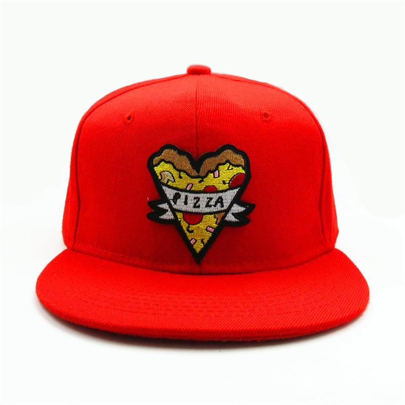 LDSLYJR Geometric Pizza Embroidery Cotton Baseball Cap Hip-hop Cap Adjustable Snapback Hats for Men and Women 358