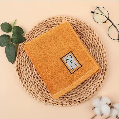 

Couple towel young fashion pure cotton non-fading soft face towel gift 73*33cm 92g оранжевый