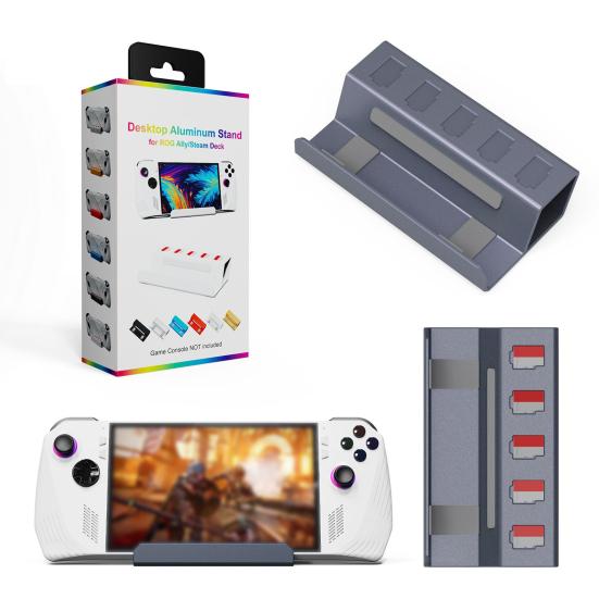 Game Console Bracket Anti-Slip 5 Card Aluminum Alloy Slots Handheld Game Console Desktop