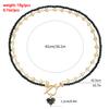 Double Layered Heart Crystal Beads Choker Necklace for Women Love Pendant OT Buckle Party Boho Jewelry Accessories