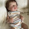 49cm Lifelike Reborn Baby Dolls LouLou Full Body Silicone Waterproof Anatomically Correct Soft Baby Girl Doll with Hand Rooted Hair Kid Christmas Gift