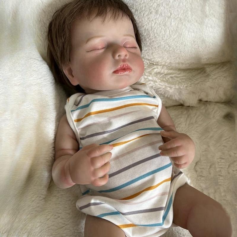 49cm Lifelike Reborn Baby Dolls LouLou Full Body Silicone