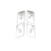 Matte Silver ABS Car Inner Door Lock Button Decorative Sticker For Benz E 10 11