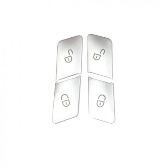 Matte Silver ABS Car Inner Door Lock Button Decorative Sticker For Benz E 10 11