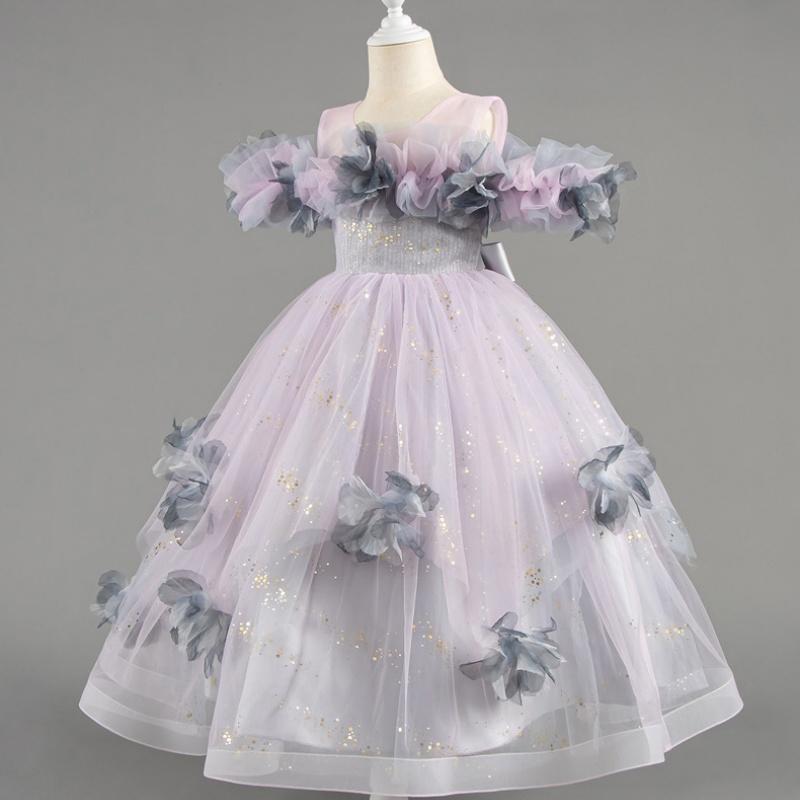 2025 Νέο Ρόμπα 4-12 Ετών Φόρεμα Πριγκίπισσας Φόρεμα Παρανυφάκι Νυφικό Μοντέρνο Φόρεμα Πάρτι Δαντέλα Τούλι Κομψά Ρούχα Κοριτσιών