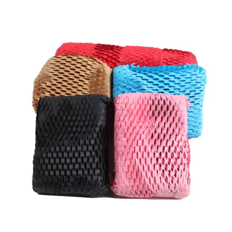 80g Kraft Geschenkpapier - Sechs Farben, Keramik- und Glas-sicher, Wabenmuster