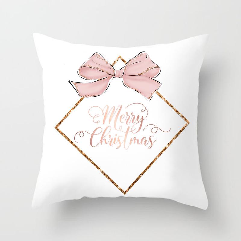 Christmas Throw Pillow Covers Holiday Home Sofa Decoration Pillow Cushion Cover