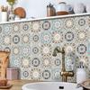 24Pcs Tile Stickers Wall Decor Moroccan Bathroom Kitchen Wall Sticker Waterproof PVC Decoration Stickers Retro Design in Mosaic