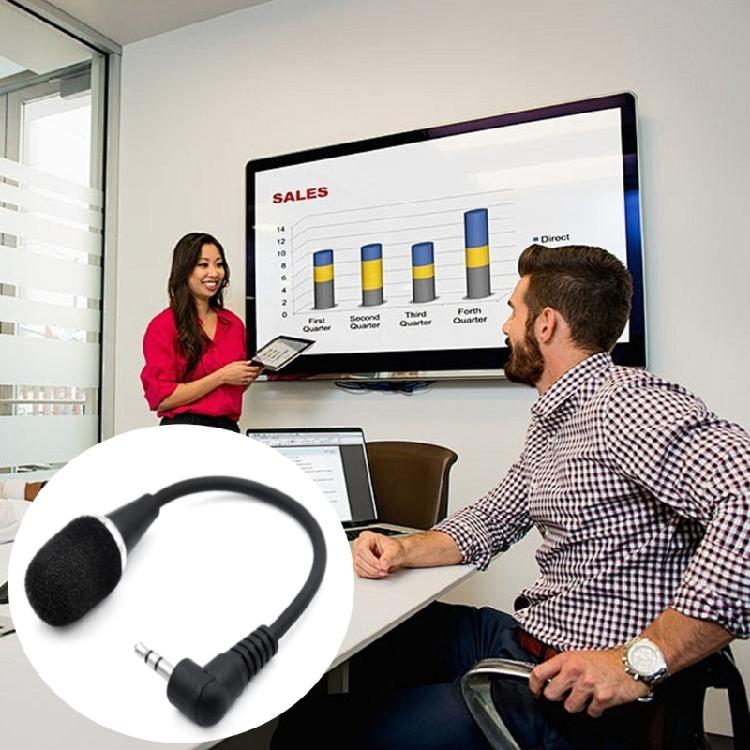 Biegbares 3,5mm Mini Externes Mikrofon Doppelkanal Audioeingang Für Karaoke Live-Übertragung Studioaufnahme Metall