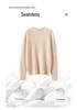 Maglione da Donna 100% Puro Cashmere a Collo Semi-Alto con Bordo Arrotolato - Nuovo Strato Base a Maglia Autunno/Inverno