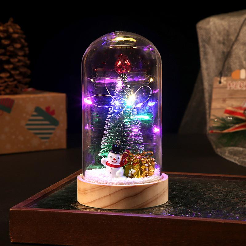Christmas tree night light immortal flower cartoon ornament desktop decoration table LED light gift ornament