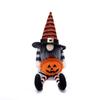 Handmade Pumpkin Dwarf Faceless Doll Cute Gnome Plush Toy Ornament Halloween Dwarf Decoration  Gift