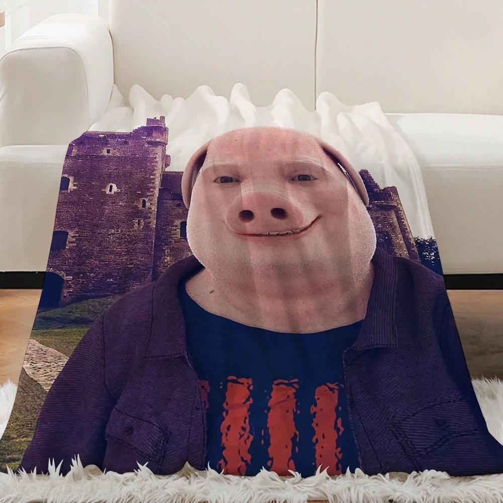 John Pork Fluffy Soft Blankets & Throws Cute Blanket Plaid Luxury Cover Throw Sofa Knee Microfiber Star H Anime Child Home