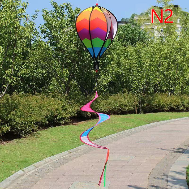 Air Balloon Wind Spinner Rainbow Hanging Wind Twister Outdoor Windmill Garden Yard Home Festival Celebration Balloon