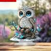 Bohemian Styl Akrylowa Sowa Dekoracja Stołowa Ptak 1 szt. Dom Biuro Kawiarnia Odpowiedni Element Dekoracyjny