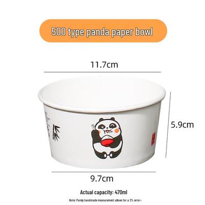 Thickened Disposable Panda Paper Bowls