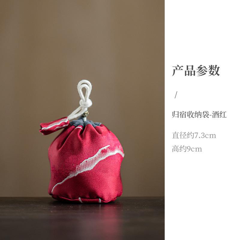 Homecoming Thickened Linen Storage Tea Cozies Luxury Tea Cozy for Teapot Portable Bag Travel Tea Set Bag Tea Ceremony Supplies