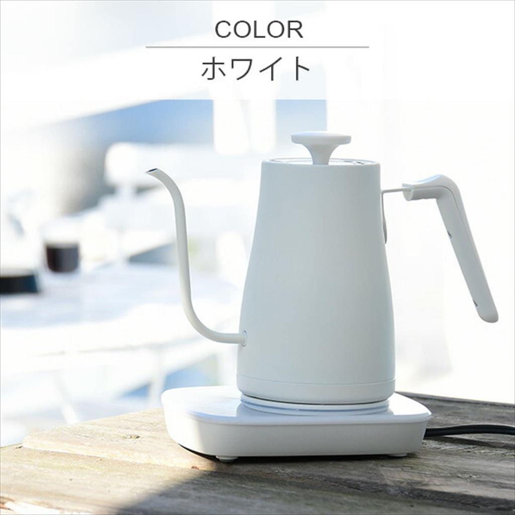 [Yamazen] Electric Kettle, Electric Pot, 0.8L, Drip Kettle (Temperature AdjustmentHeat RetentionDry Boiling Prevention Function), Automatic Power Off