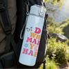 1PC Do What Makes You Happy Color Text 750ml Color Plastic Sports Water Bottle Leakproof Flip Straw Lid Suitable for Sports Office Home Use