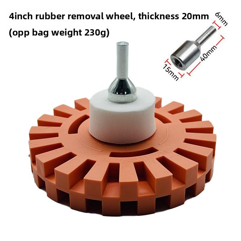 4 Zoll 100mm Zahnradförmiges Klebstoffentfernungsrad Pneumatischer Klebstoff-Farbentferner GummiDisc