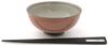 Hasami Tenryu Rice Bowl Ware, Pottery, Thousand-Step Gosu-wrapped (red)