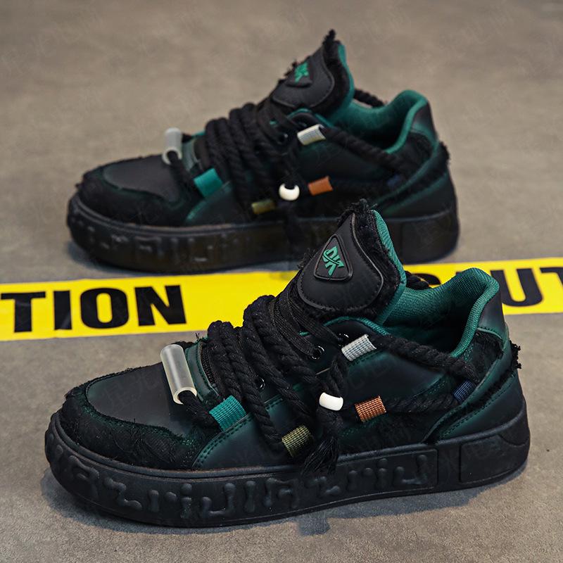 Men's shoes 2025 new thick-soled heightening casual board shoes men's niche design sports trendy shoes versatile little white shoes