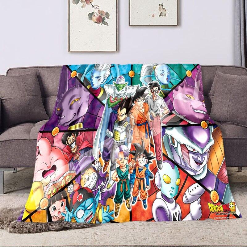 Cartoon Children's Gift Soft Four Seasons Dragon-Ball Portable Blanket Sofa Blanket Thin Sheet Office Tour Sherpa Warm Blanket.