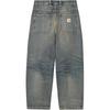 Carhartt WIP FW25 Brandon Pant Loose Fit Square Label Zipper Comfortable Minimalist Casual Jeans Men Bottoms I035893-01-4Q