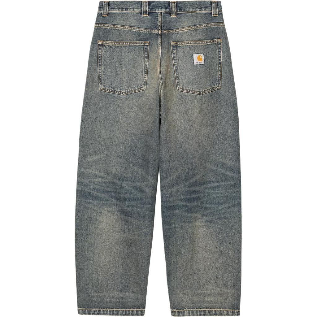 Carhartt WIP FW25 Brandon Pant Loose Fit Square Label Zipper Comfortable Minimalist Casual Jeans Men Bottoms I035893-01-4Q