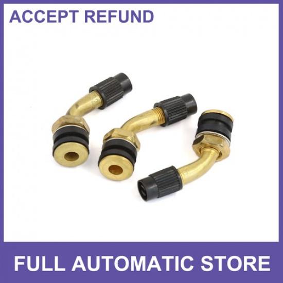 Латунный изогнутый бескамерный вентиль для шины 3 шт. Для мопеда, скутера, мотоцикла