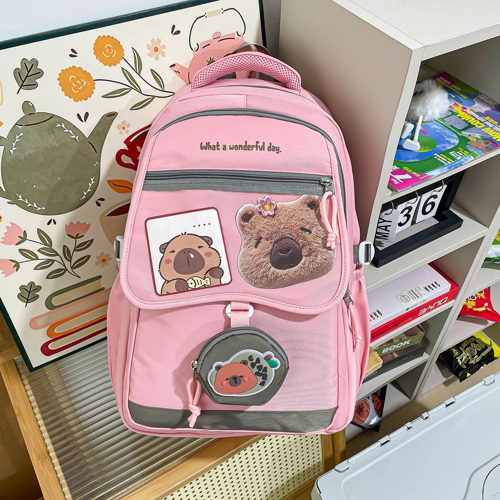 Schoolbag cute cartoon new ins bar cute pain bag Japanese versatile schoolbag junior high school backpack large capacity backpack