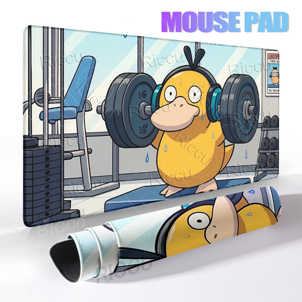 Mouse Pads Anime Extended Gamer Mechanical Keyboard P-pokemon Desk Offices Accessories Psyduck Carpet Gaming Notbook PC Deskrugs
