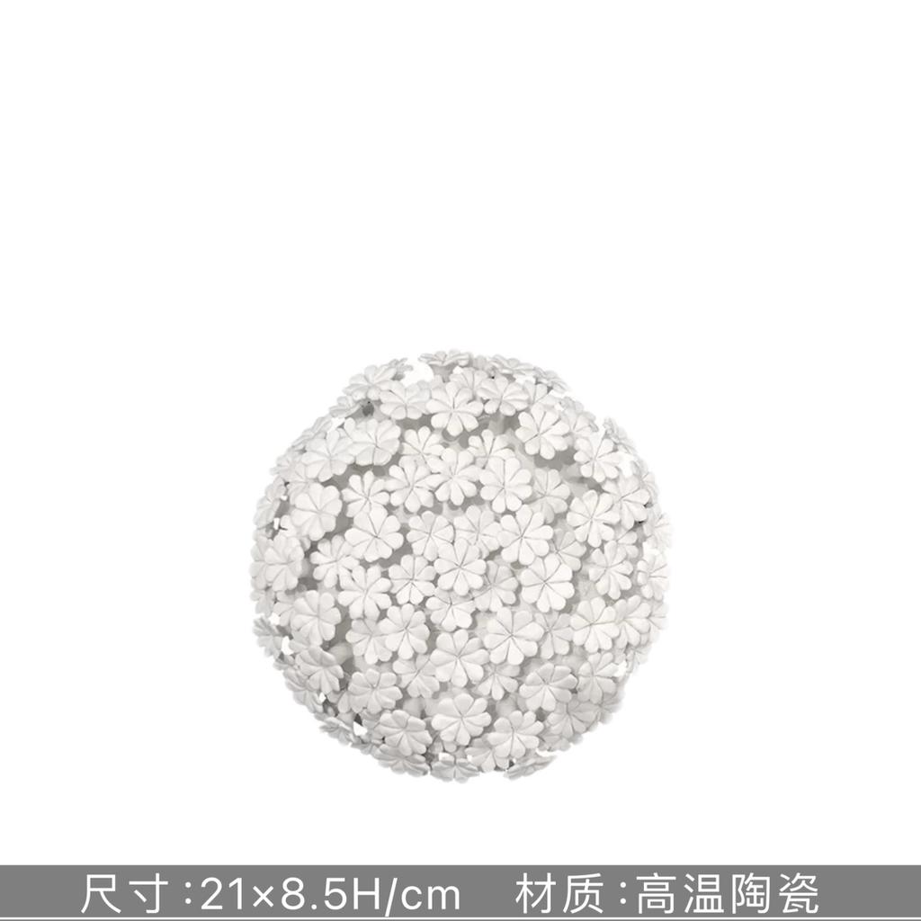 Ceramic Square White Flower Painting Creative Living Room Decoration Ceramic Petal Painting Interior Decoration Background Wall