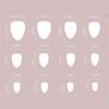 24 Pcs Solid Color False Nail Flowers Artificial Nail French Tip Stick On Nail Glossy Press On Nail for Woman