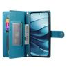 DF-011 Für Xiaomi Redmi Note 14 4G (163,25 mm) Etui Reißverschlusstasche Geldbörse Leder Handyhülle mit Riemen