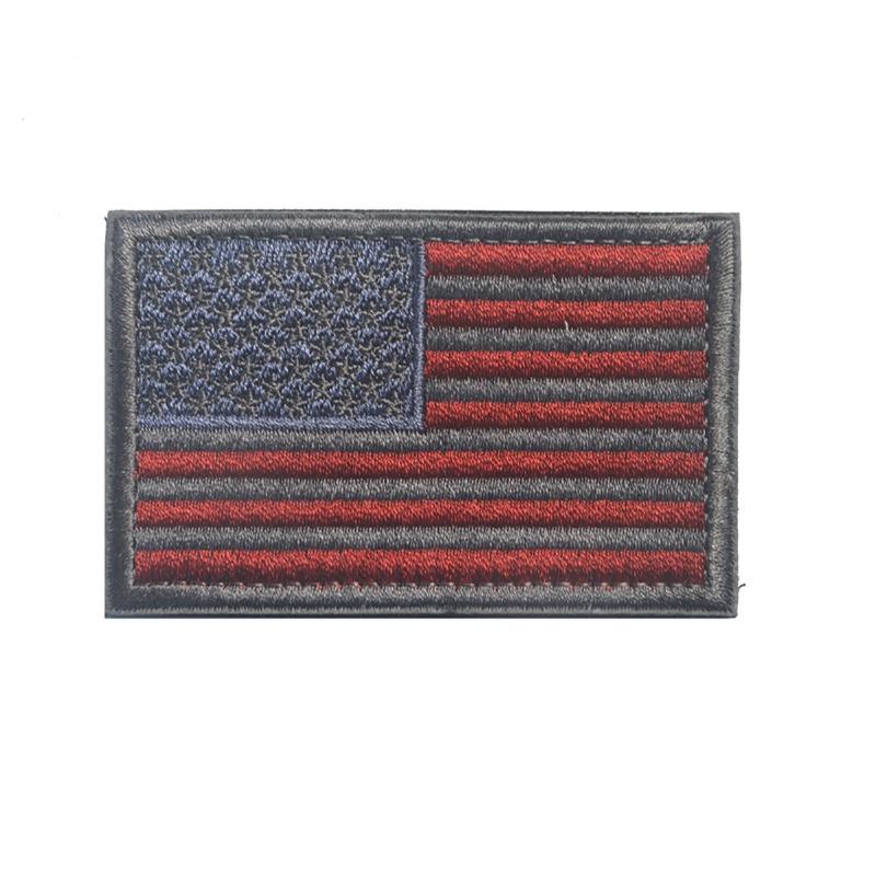 Amerikaanse vlag patch, geborduurd stoffen patch met klittenband, decoratieve badge voor buiten, geschikt voor kleding en rugzakken, 8 x 5 cm