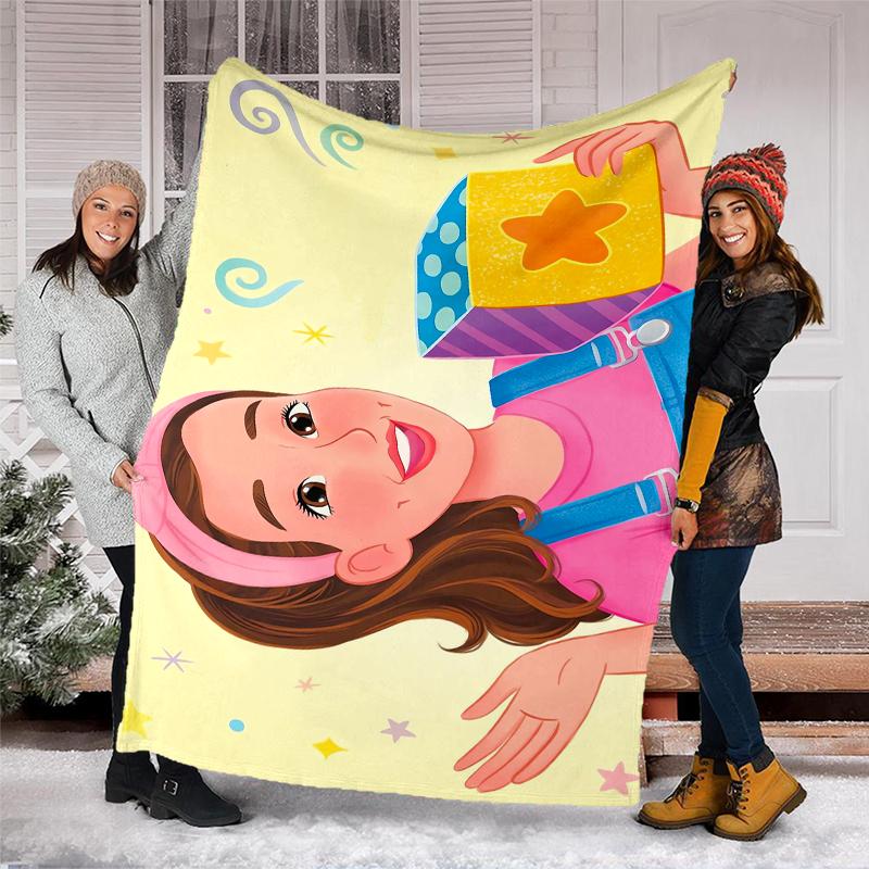 Di Più. Coperta Stampata Tema Rachel - Perfetta per Divano, Letto, Viaggio e Uso Esterno | Lavabile in Lavatrice, Accogliente e Durevole.
