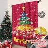 2pcs 2D Flat Printing Christmas Drapes Colorful Christmas Tree Versatile Polyester Without Electricity Party Decorations for